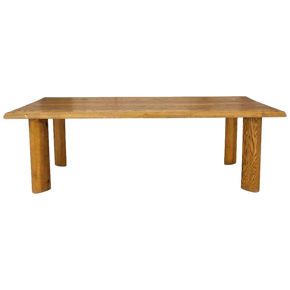 Charlotte Perriand Midcentury Solid Oakwood French Table, France, circa 1950 For Sale