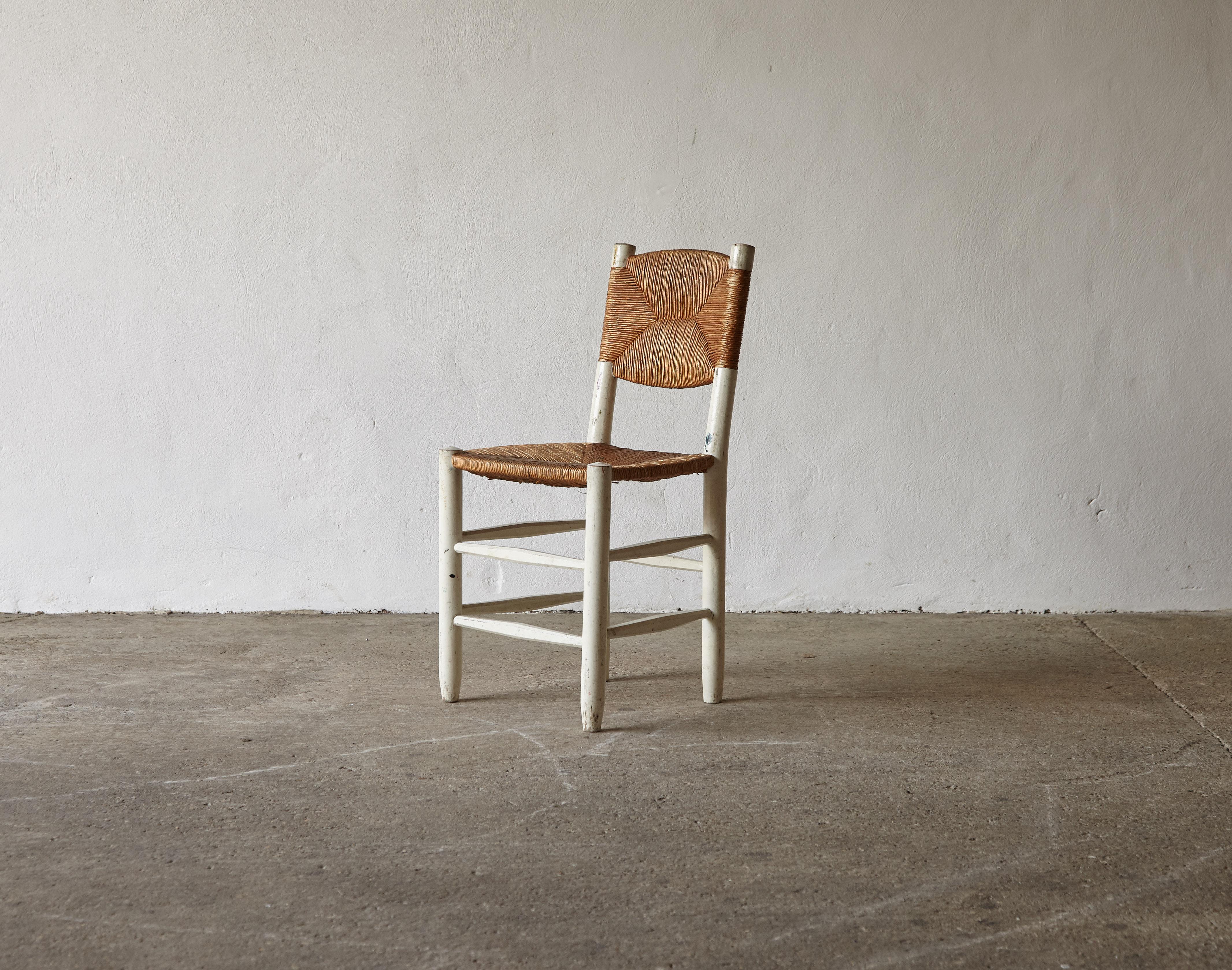 Charlotte Perriand Modell 19 Bauche-Stuhl, Frankreich, 1950er Jahre (Moderne der Mitte des Jahrhunderts) im Angebot
