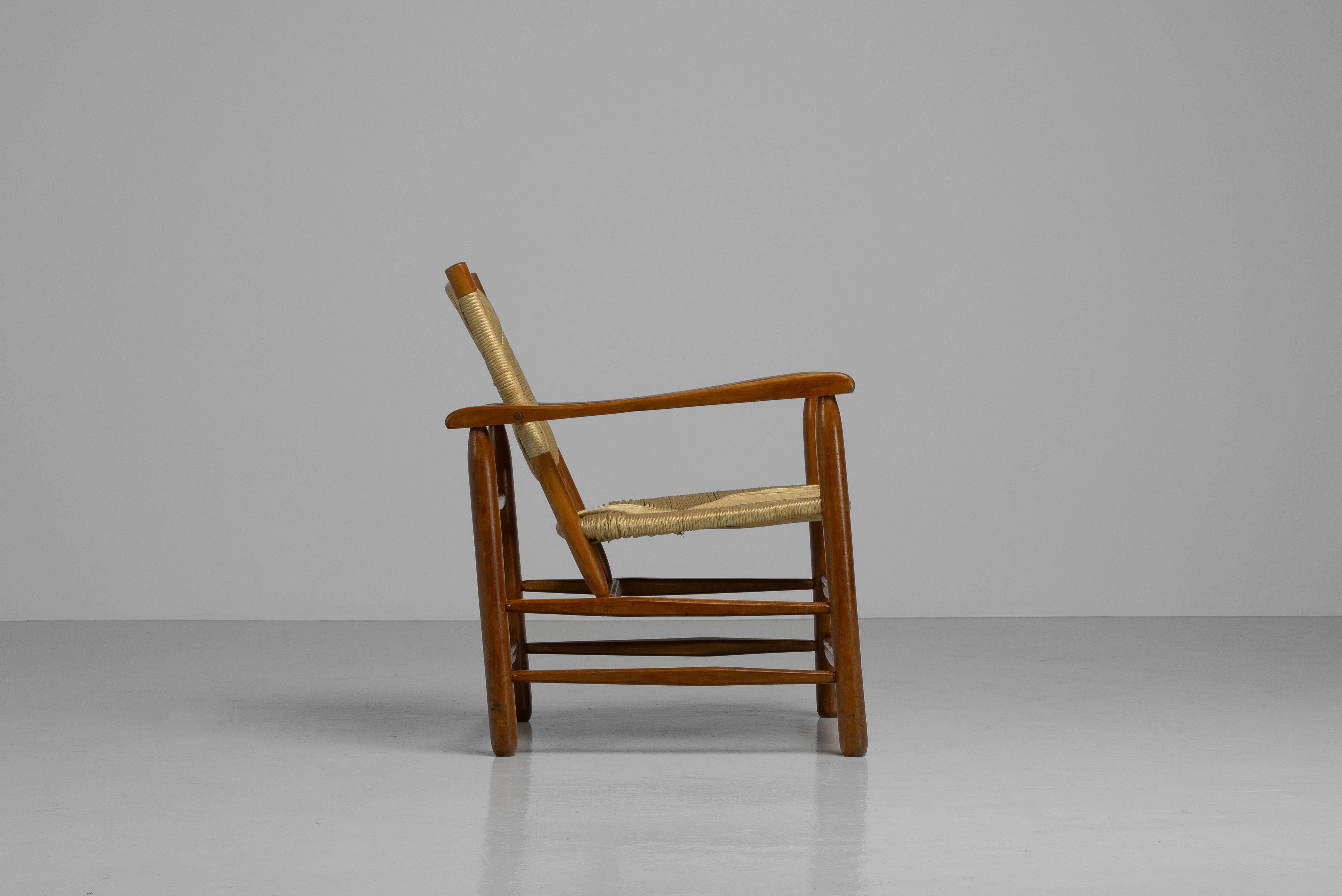 Sillón Charlotte Perriand modelo 21 Steph Simon Francia 1950 Francés en venta