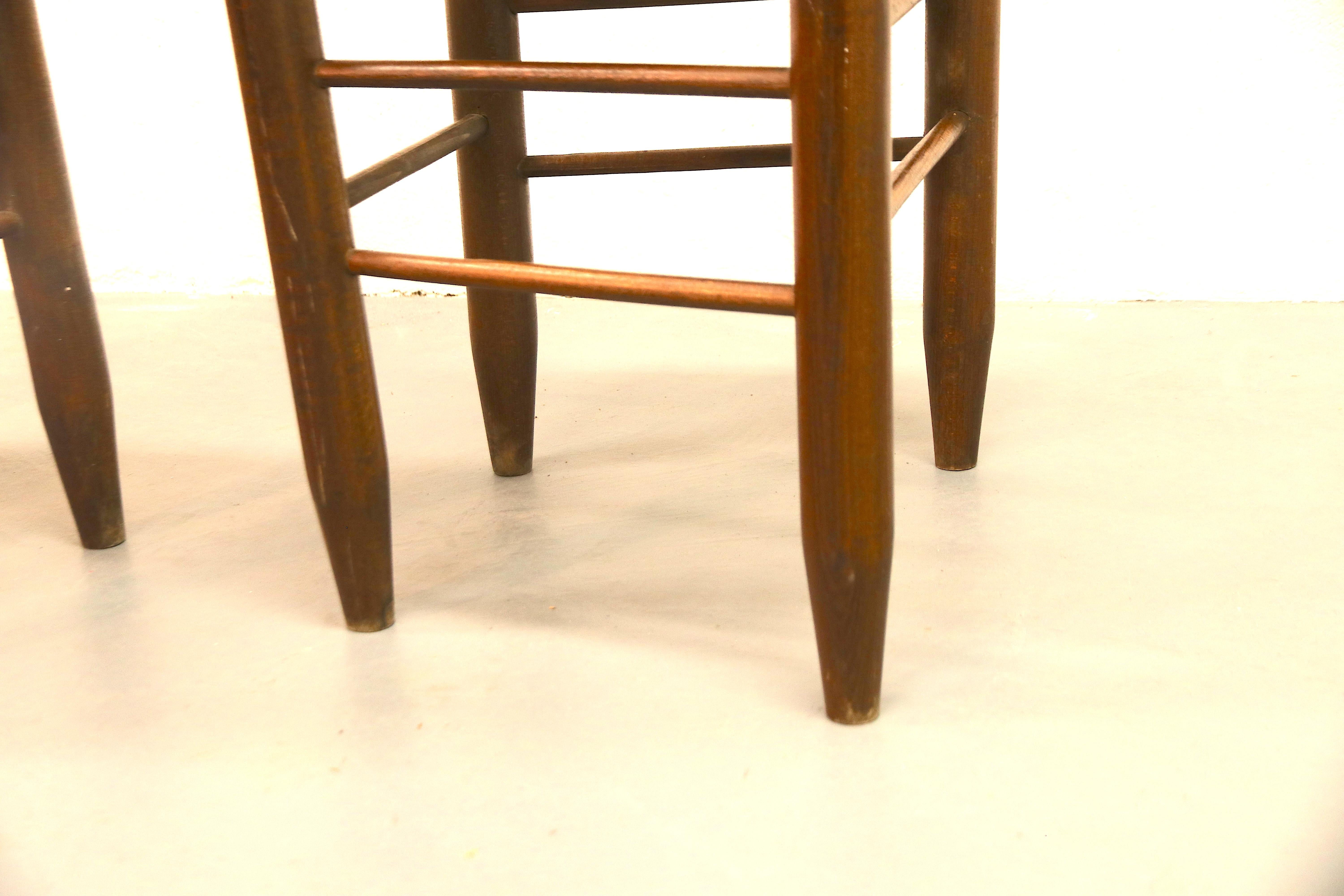Charlotte Perriand Model No. 19 Set of 8 Solid Wood and Rush Dining Room Chairs For Sale 10