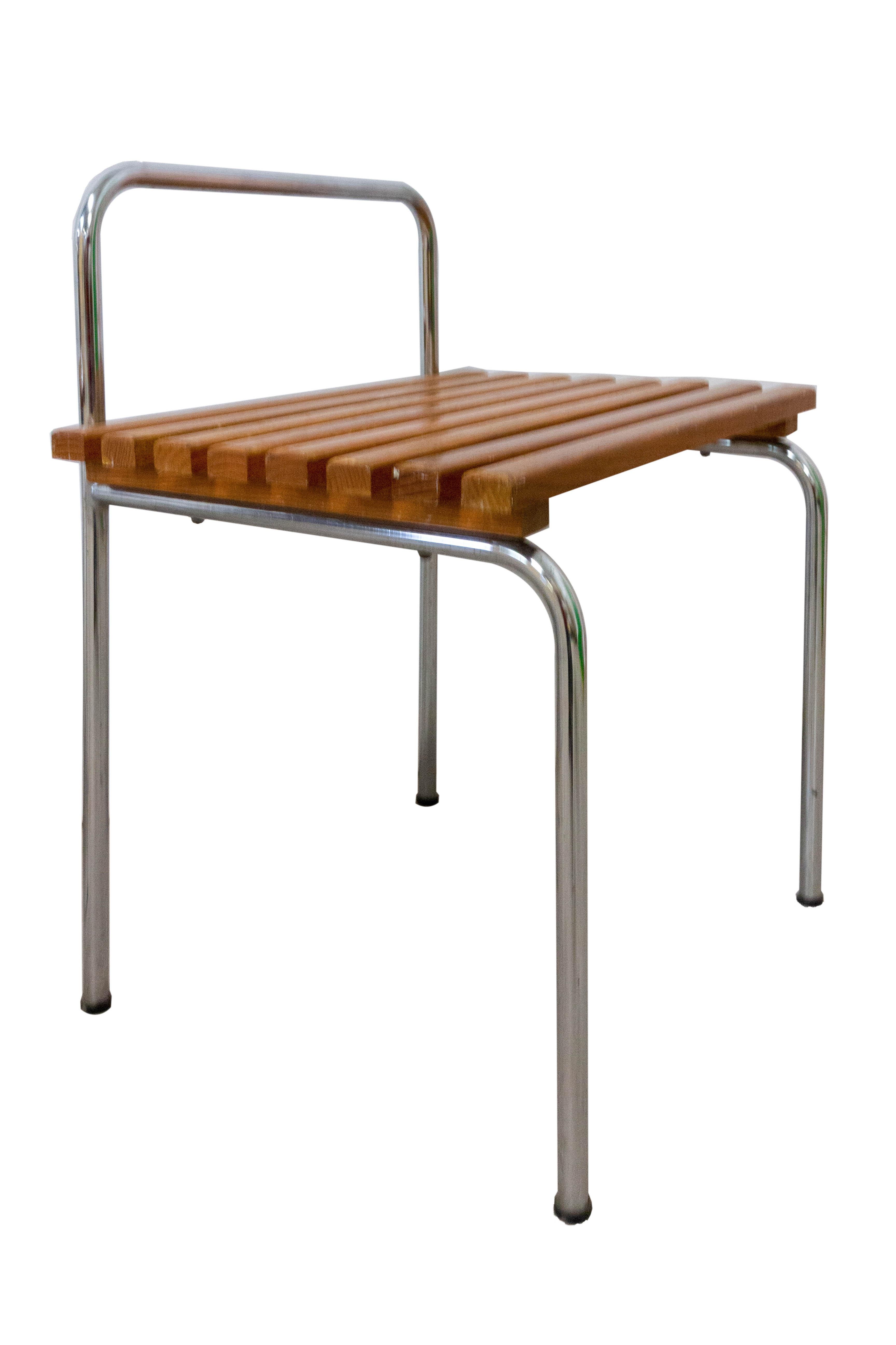 Mid-20th Century Charlotte Perriand Modernist Luggage Rack, Tubular Steel, Les Arcs, France, 1950