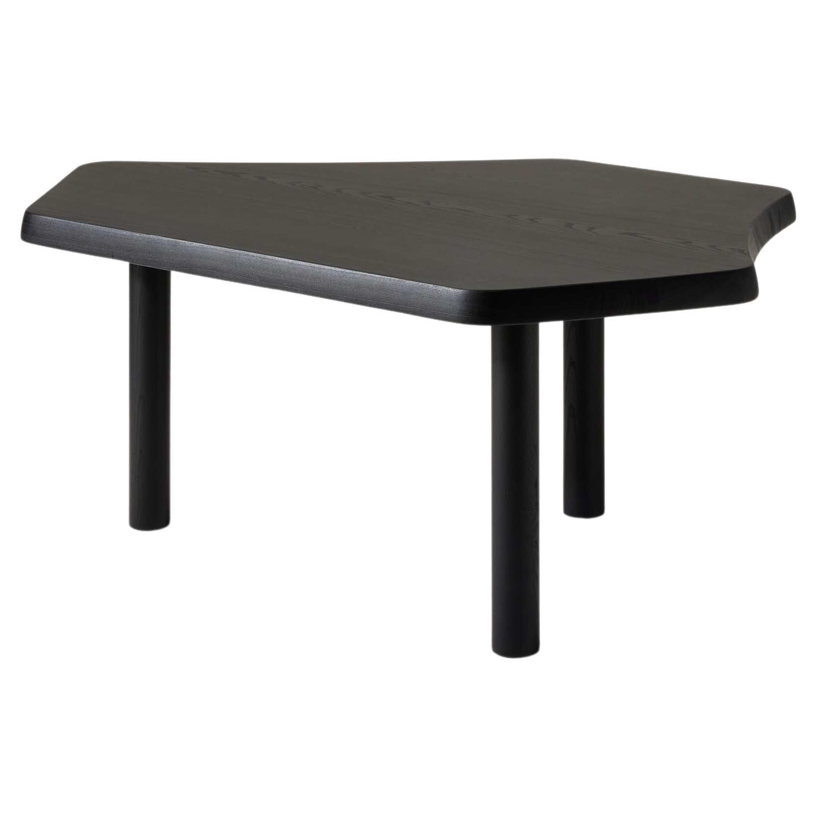 Charlotte Perriand Montparnasse Black Lacquered Wood Free Form Table  For Sale