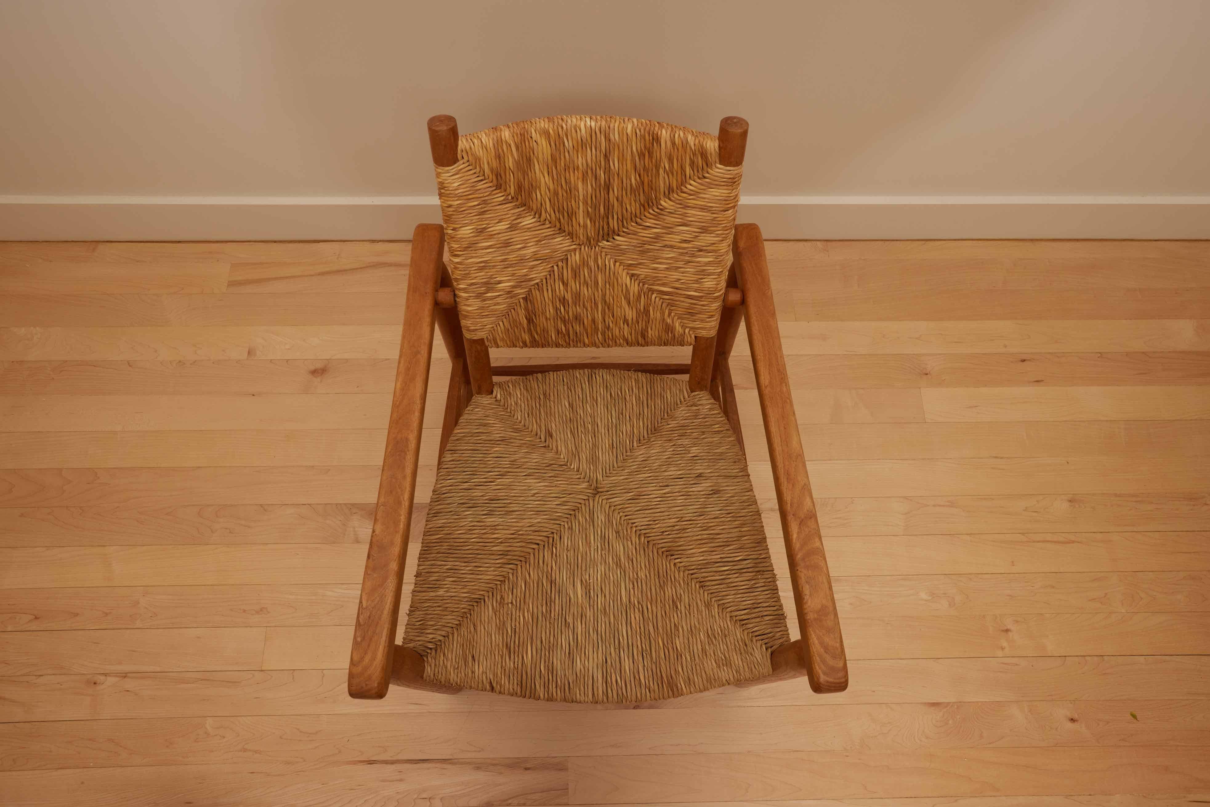 Charlotte Perriand. n°21 'Chamrousse' armchair. France. 1950 In Good Condition For Sale In Santa Monica, CA