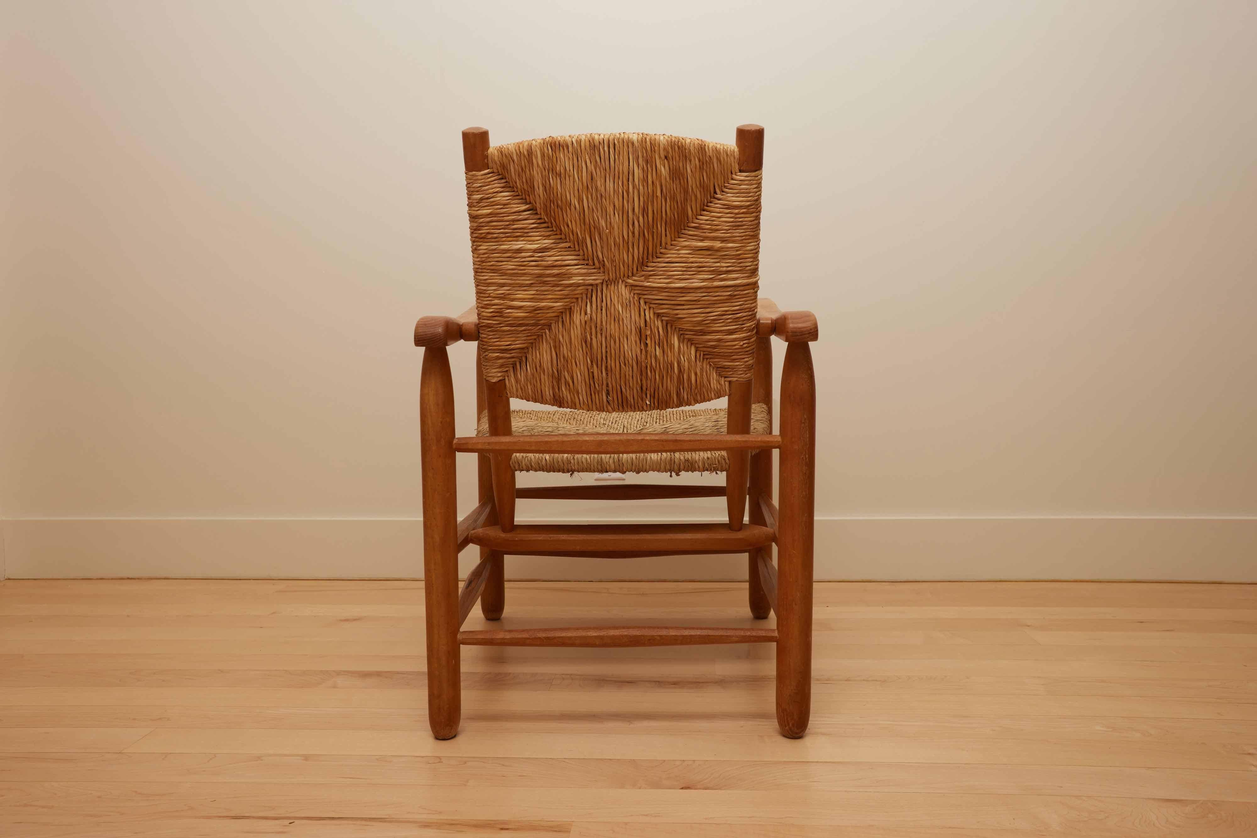 Ash Charlotte Perriand. n°21 'Chamrousse' armchair. France. 1950 For Sale