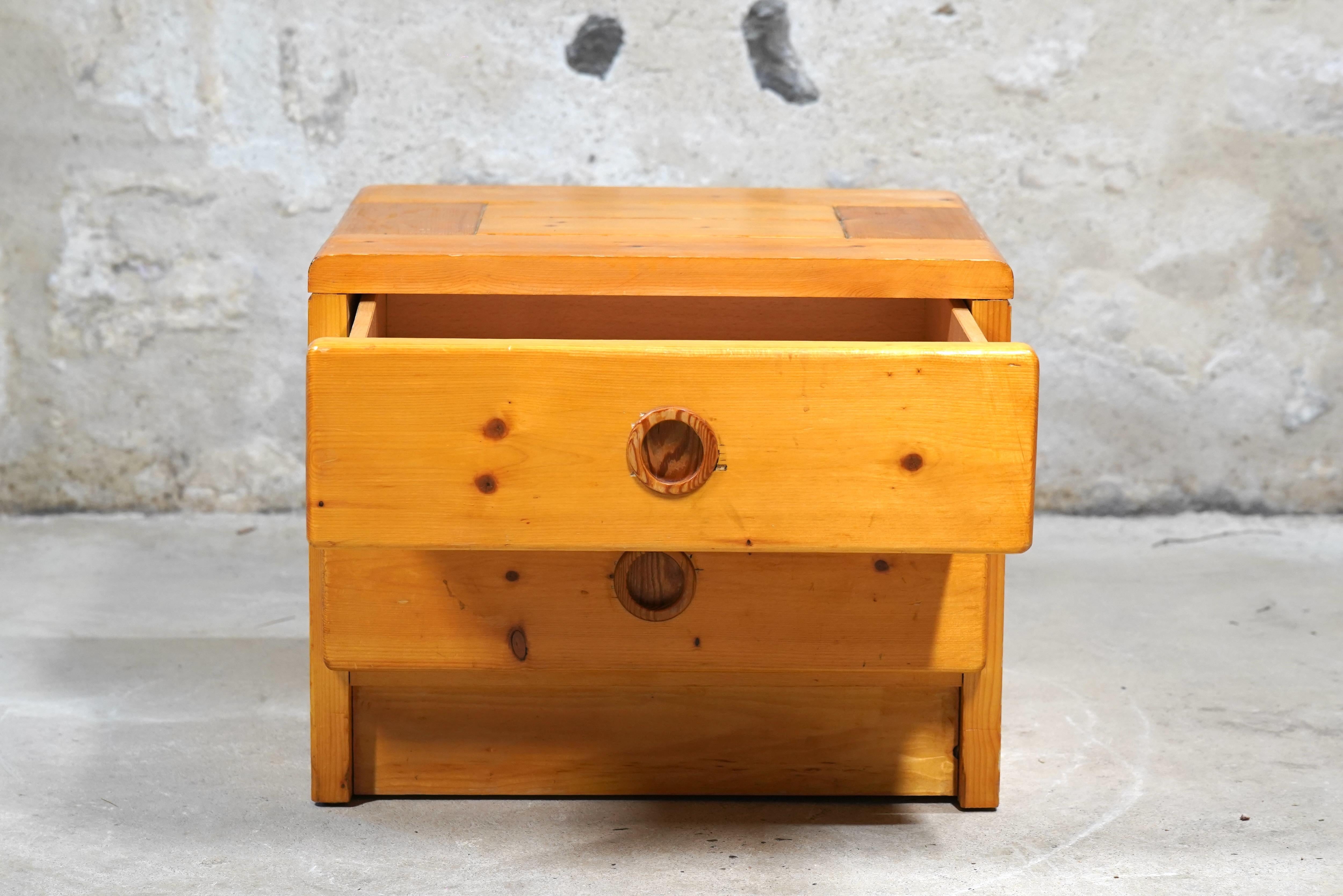 Late 20th Century Charlotte Perriand Night Stand from Les Arcs in Savoie, France c. 1970 For Sale