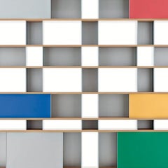 Charlotte Perriand Nuage Shelving Unit, Wood and Aluminium by Cassina