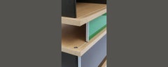 Charlotte Perriand Nuage Shelving Unit, Wood and Aluminium by Cassina