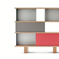 Charlotte Perriand Nuage Shelving Unit, Wood and Aluminium by Cassina