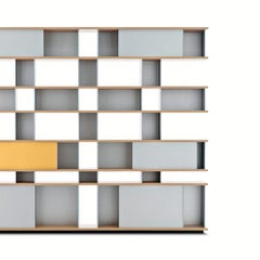 Charlotte Perriand Nuage Shelving Unit, Wood and Aluminium by Cassina