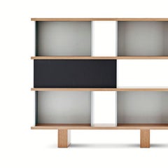 Charlotte Perriand Nuage Shelving Unit, Wood and Aluminium by Cassina