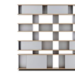 Charlotte Perriand Nuage Shelving Unit, Wood and Aluminium by Cassina