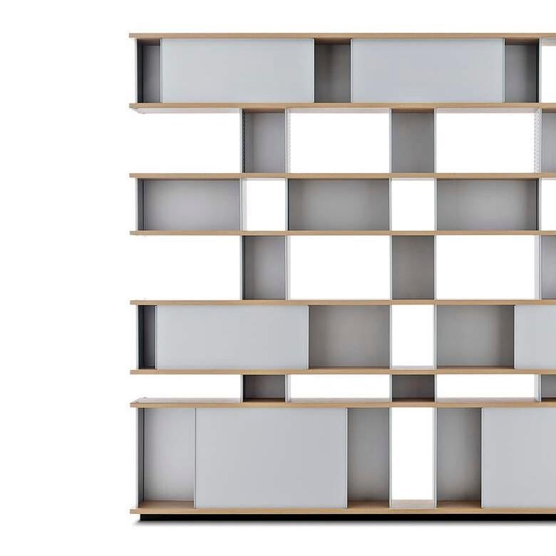 Shelving unit model nuage designed by Charlotte Perriand in 1952-56. 
Relaunched by Cassina in 2012.
Manufactured by Cassina in Italy.

Authenticity and avant-garde characterise Charlotte Perriand’s Nuage shelving unit from 1940. Drawing on her