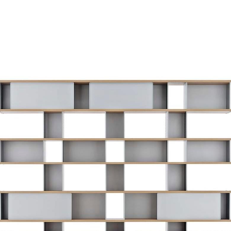 Perriand Nuage Regalschrank, Holz und Aluminium von Cassina (Moderne der Mitte des Jahrhunderts) im Angebot