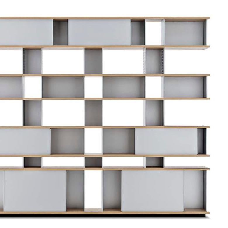 Italian Charlotte Perriand Nuage Shelving Unit, Wood and Aluminium by Cassina For Sale