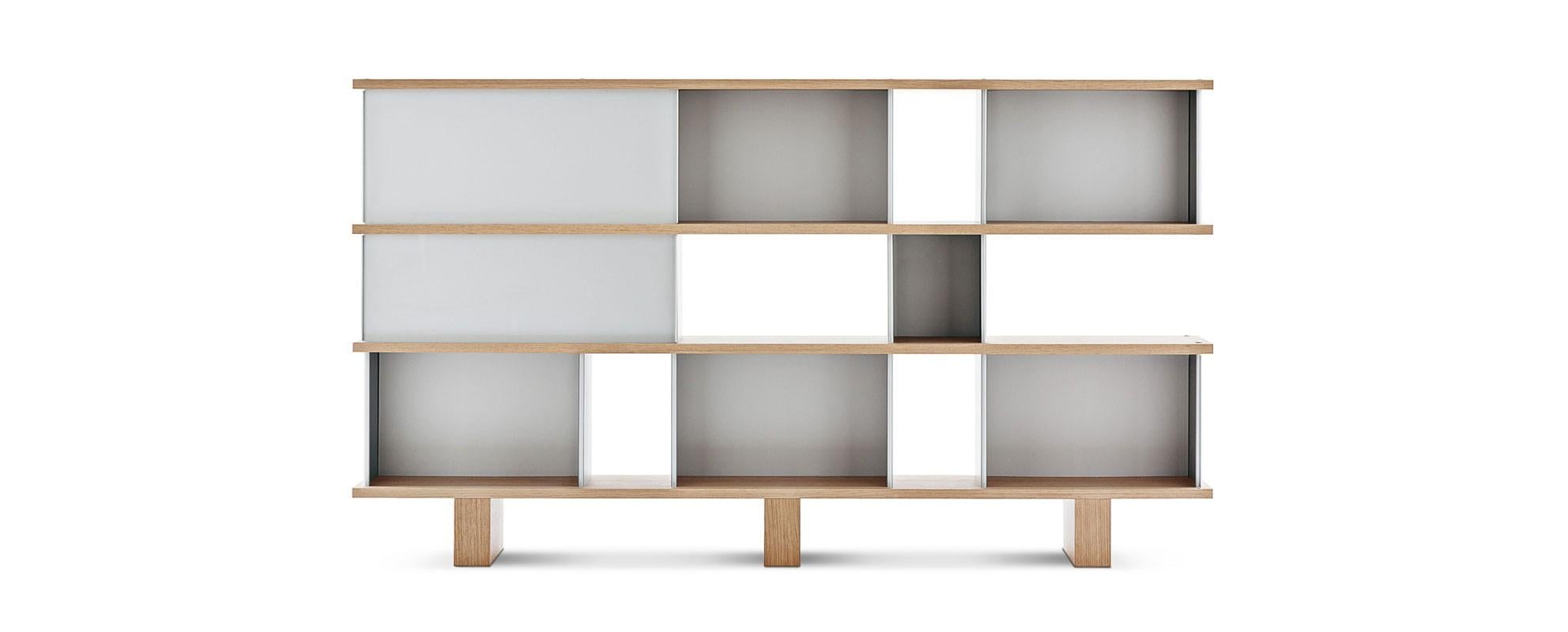 Charlotte Perriand Nuage Shelving Unit, Wood and Aluminium by Cassina In New Condition For Sale In Barcelona, Barcelona