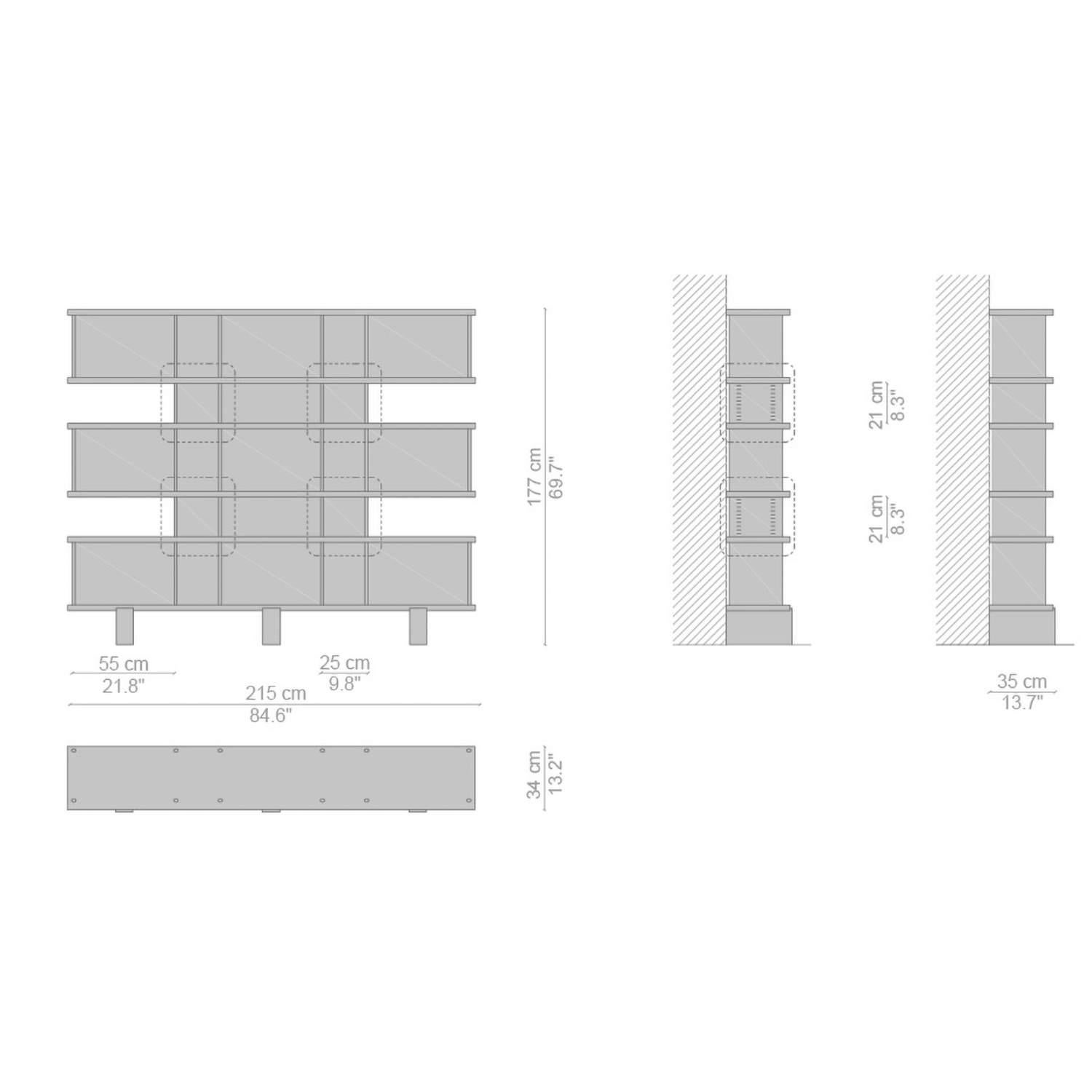 Perriand Nuage Regalschrank, Holz und Aluminium von Cassina (21. Jahrhundert und zeitgenössisch) im Angebot