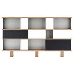 Perriand Nuage Regalschrank, Holz und Aluminium von Cassina