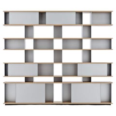 Perriand Nuage Regalschrank, Holz und Aluminium von Cassina