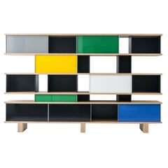 Charlotte Perriand Nuage Shelving Unit, Wood and Aluminium by Cassina