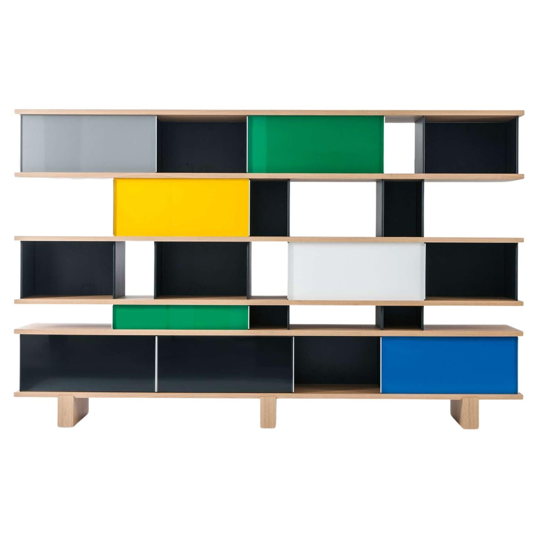 Charlotte Perriand Nuage-Schrank aus Holz und Aluminium für Cassina im Angebot