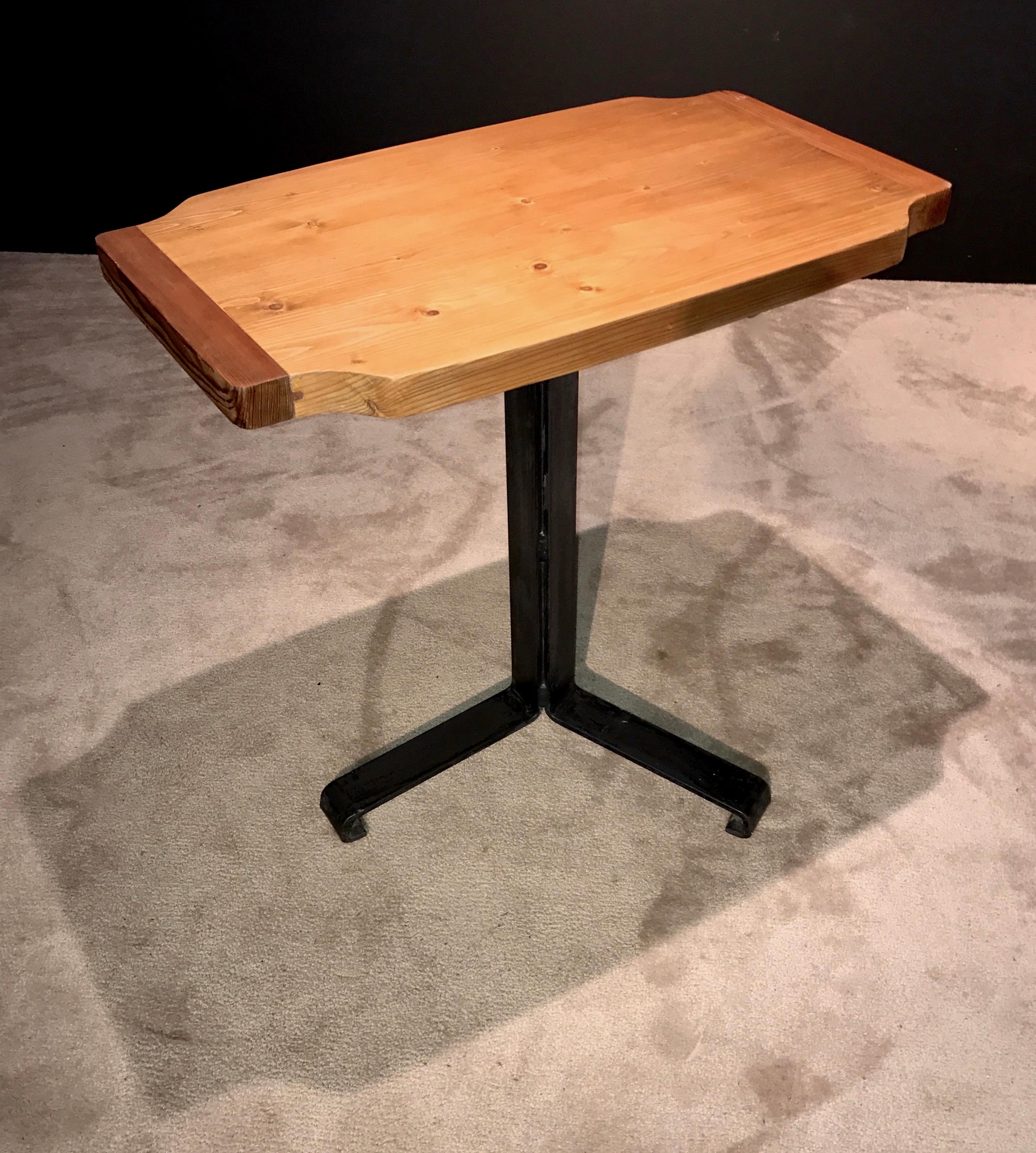 Mid-Century Modern Charlotte Perriand Occasional Pine Table from the Arcs Ski Resort