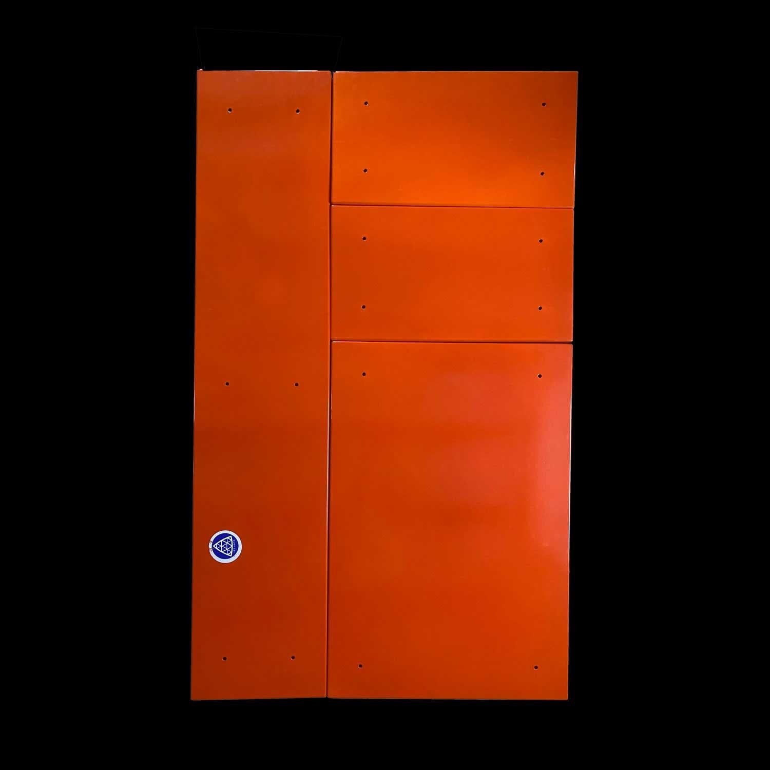 Mid-Century Modern Charlotte Perriand Orange sheet metal panels 1968 Arcs ski resort For Sale