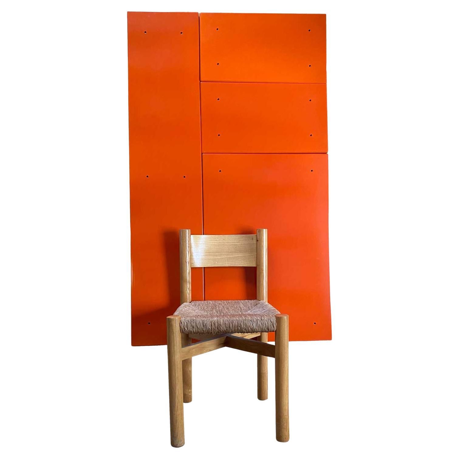 Panneaux en tôle orange de la station de ski Arcs de Charlotte Perriand, 1968 en vente