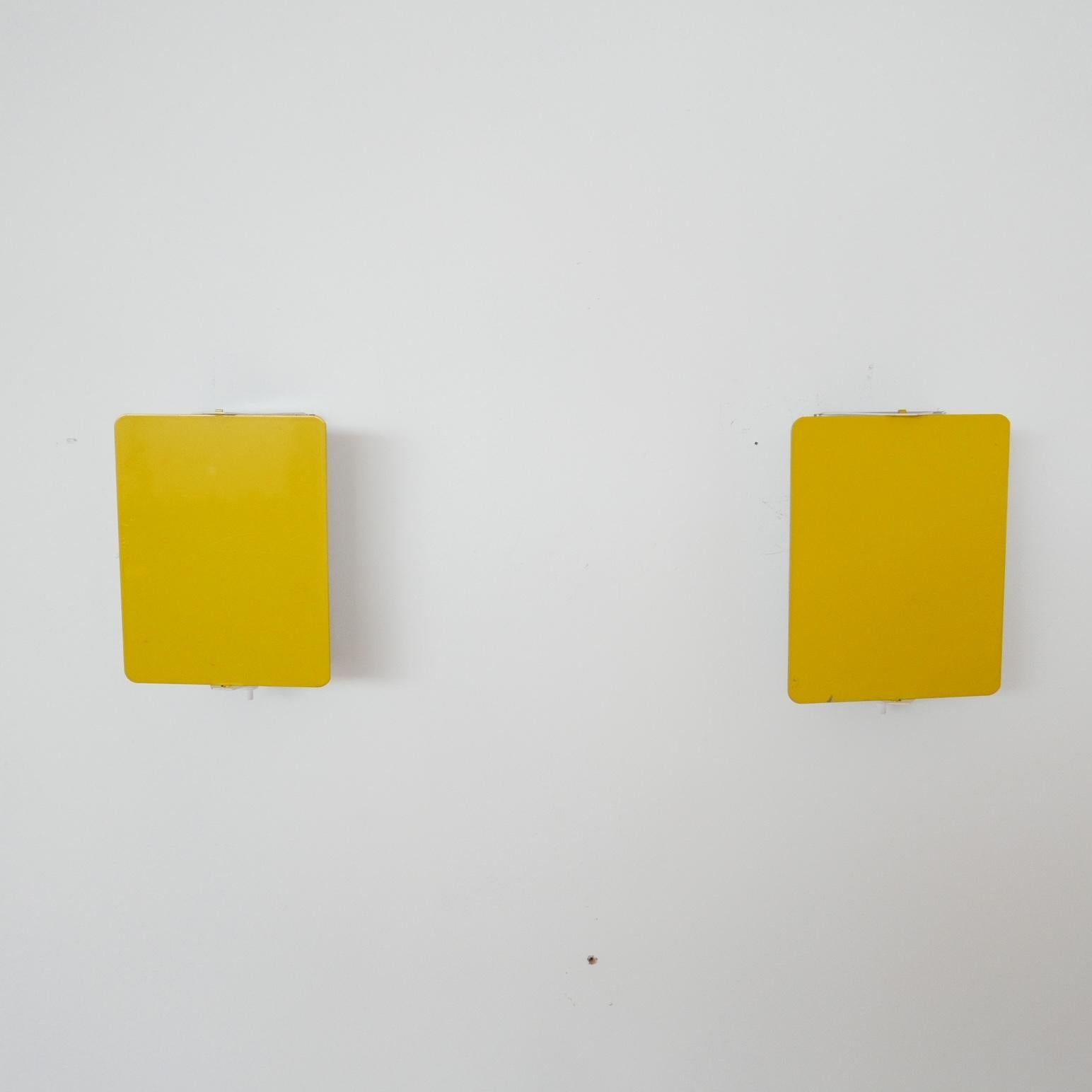 Mid-Century Modern Charlotte Perriand Original Yellow Mid-Century Wall Lights (3 available) For Sale