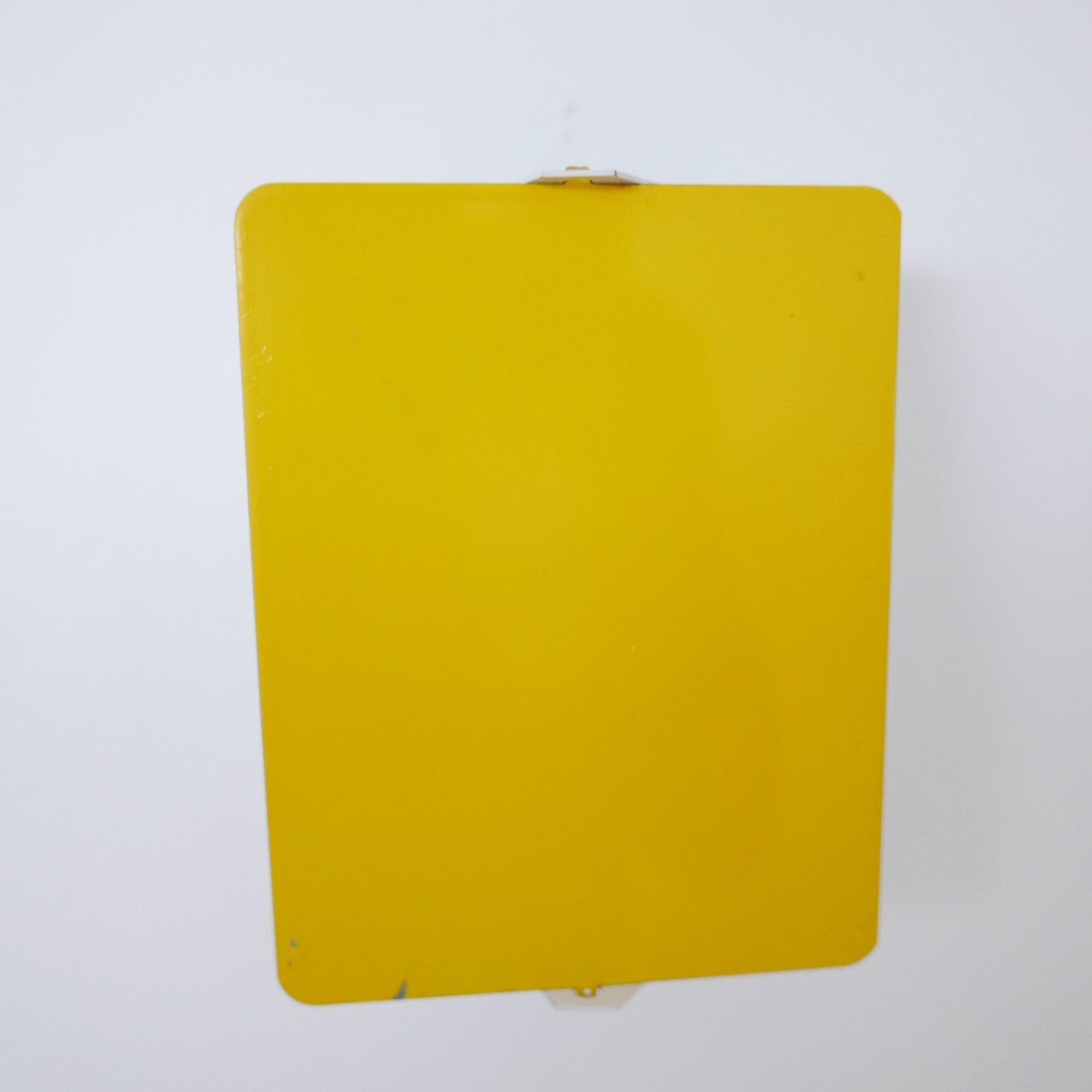 Metal Charlotte Perriand Original Yellow Mid-Century Wall Lights (3 available) For Sale