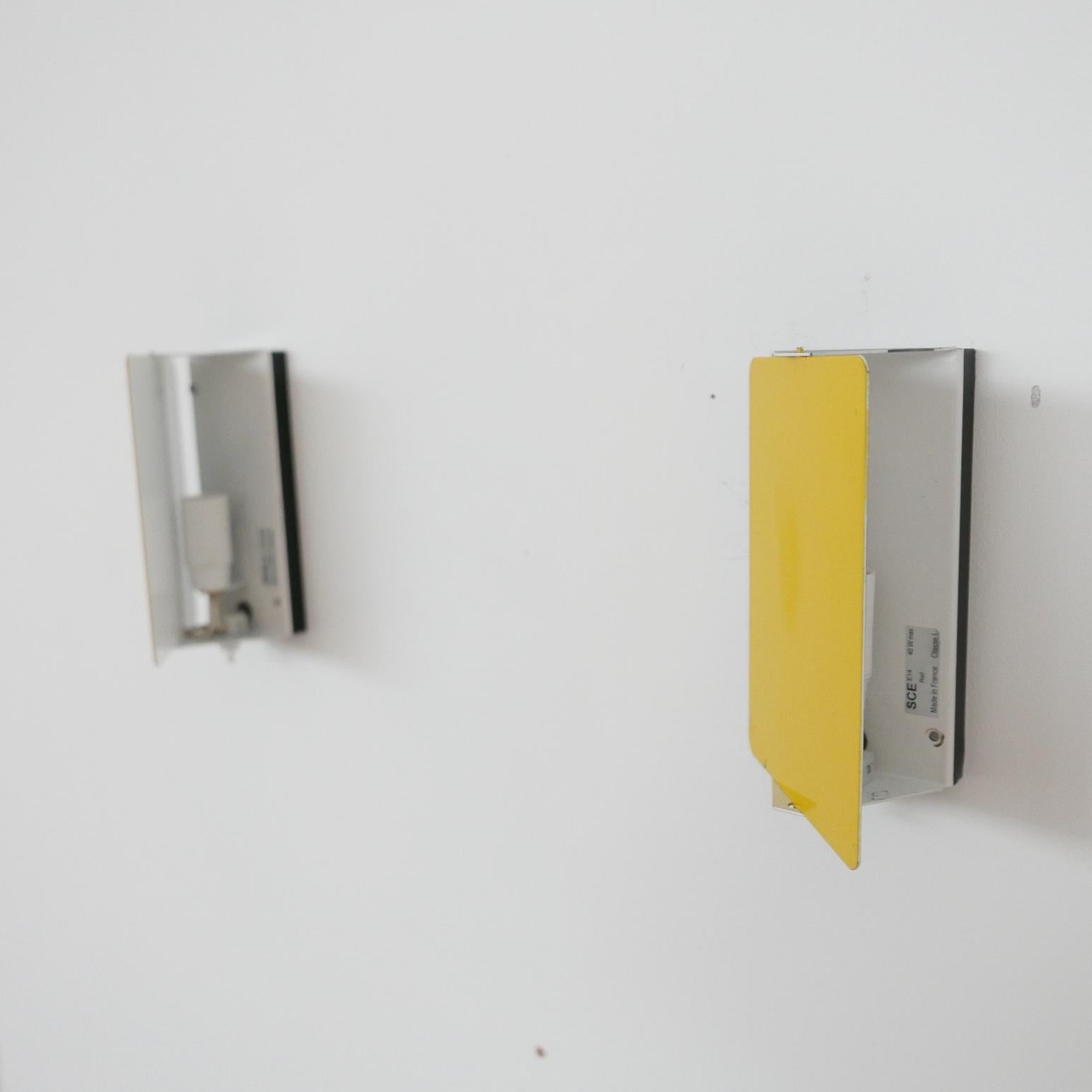 Charlotte Perriand Original Yellow Mid-Century Wall Lights (3 available) For Sale 2