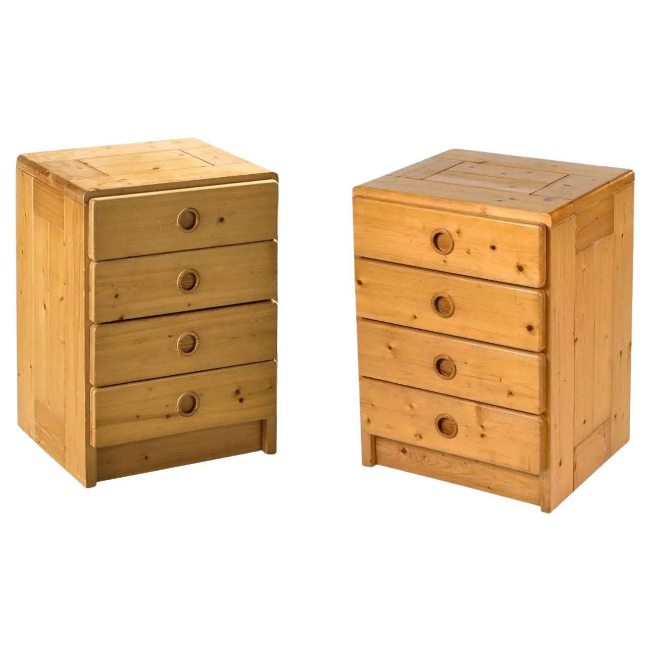 Charlotte Perriand, Pair of Chests of Drawers  Les Arcs, circa 1960 For Sale