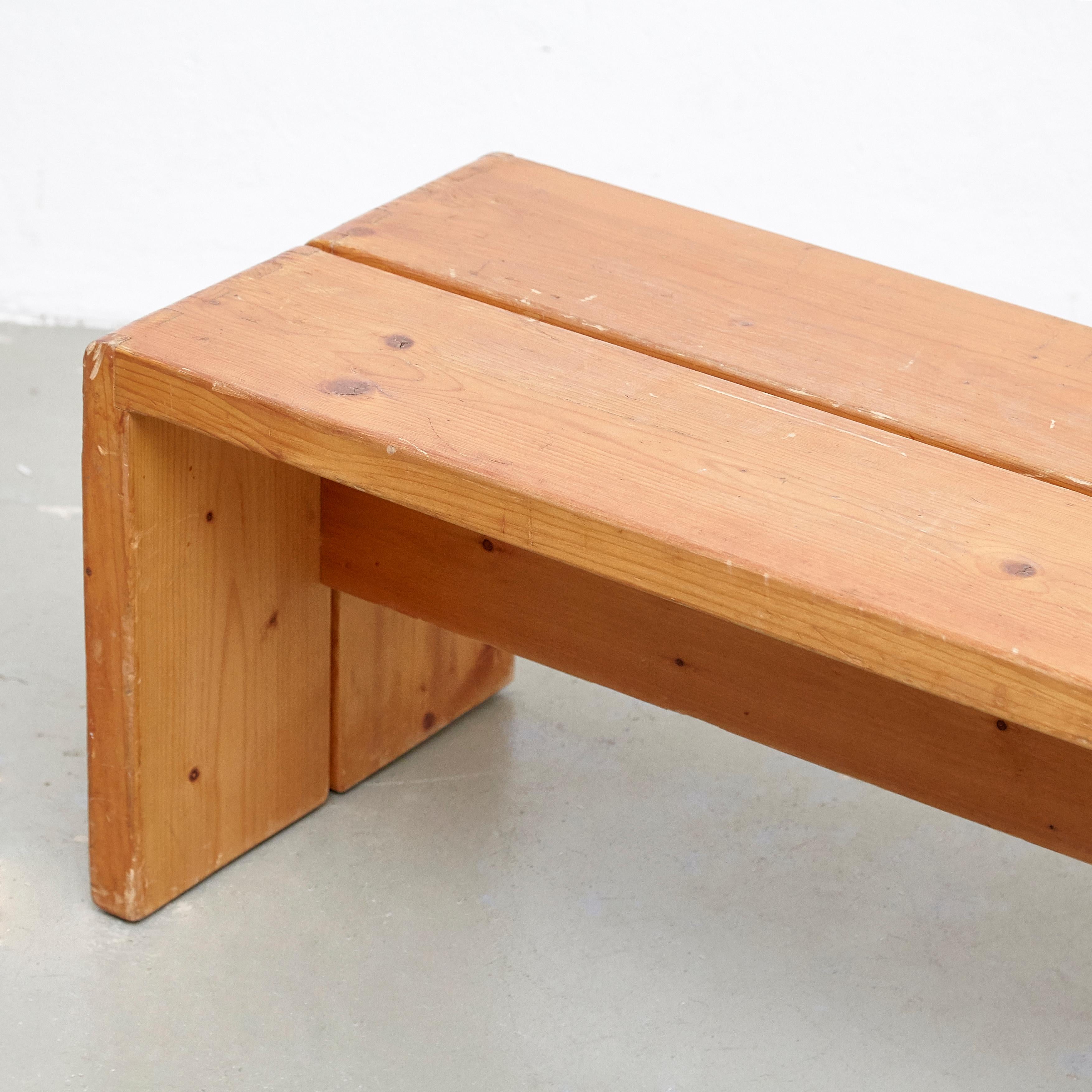 Charlotte Perriand, Pair of Large Wood Bench for Les Arcs, circa 1960 3