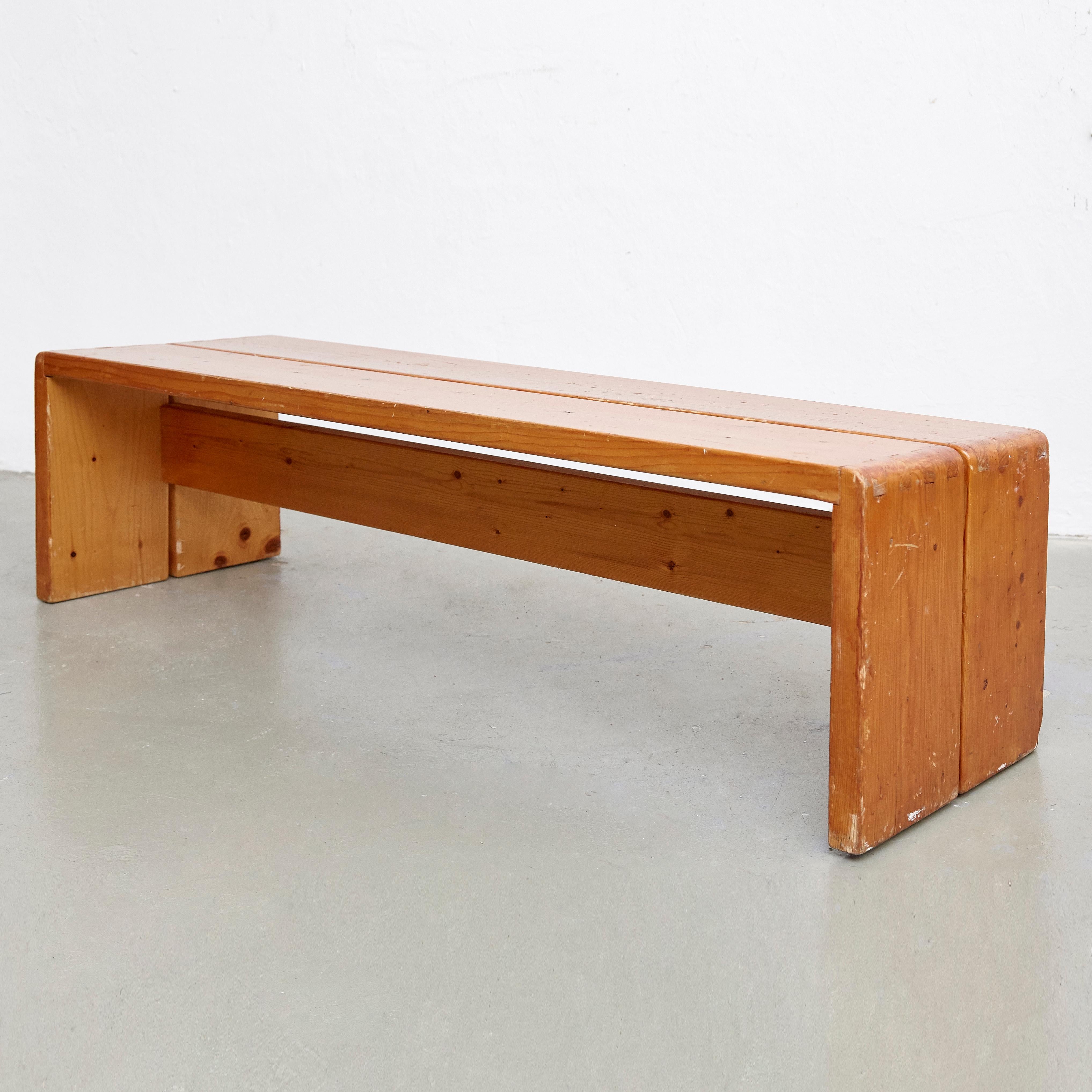 Charlotte Perriand, Pair of Large Wood Bench for Les Arcs, circa 1960 1