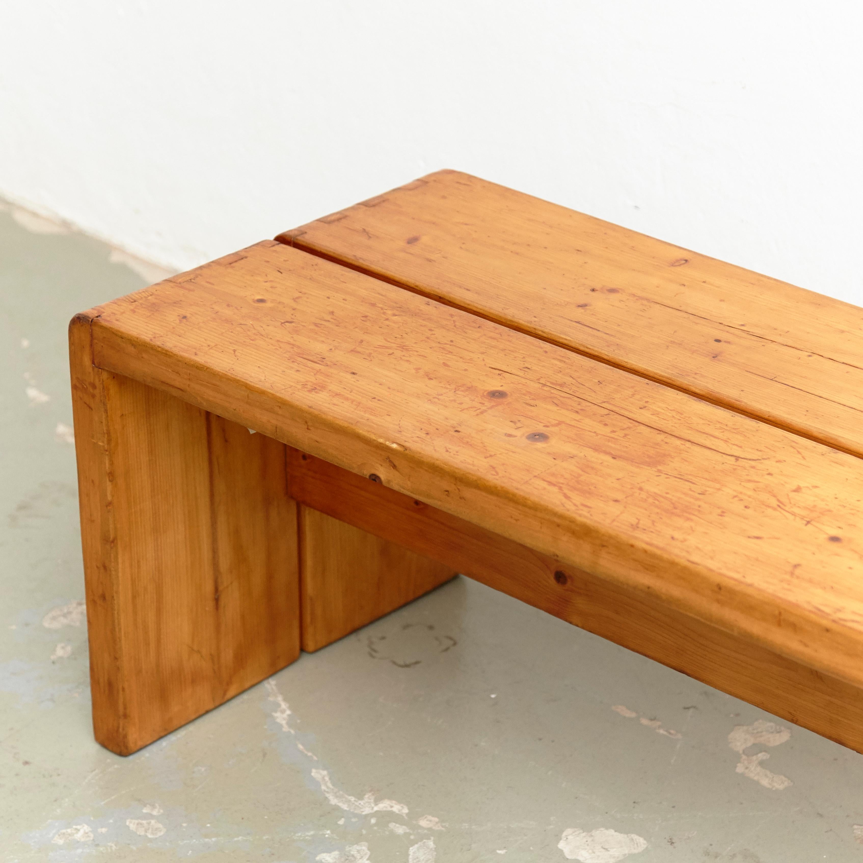 Charlotte Perriand, Pair of Large Wood Benches for Les Arcs, circa 1960 6