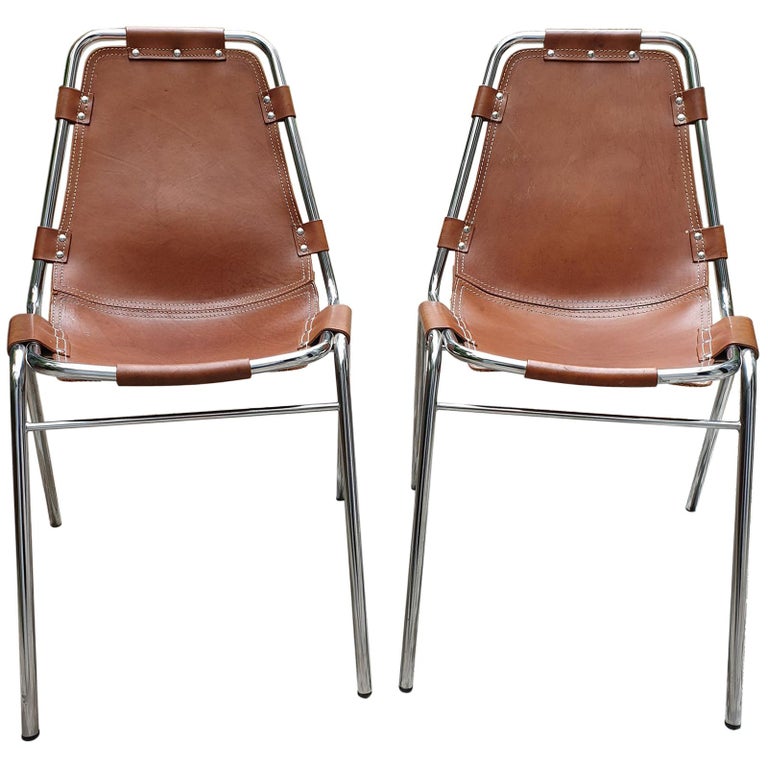 Charlotte Perriand, Pair of Les Arcs Chairs, Cassina Edition, 1960 at  1stDibs