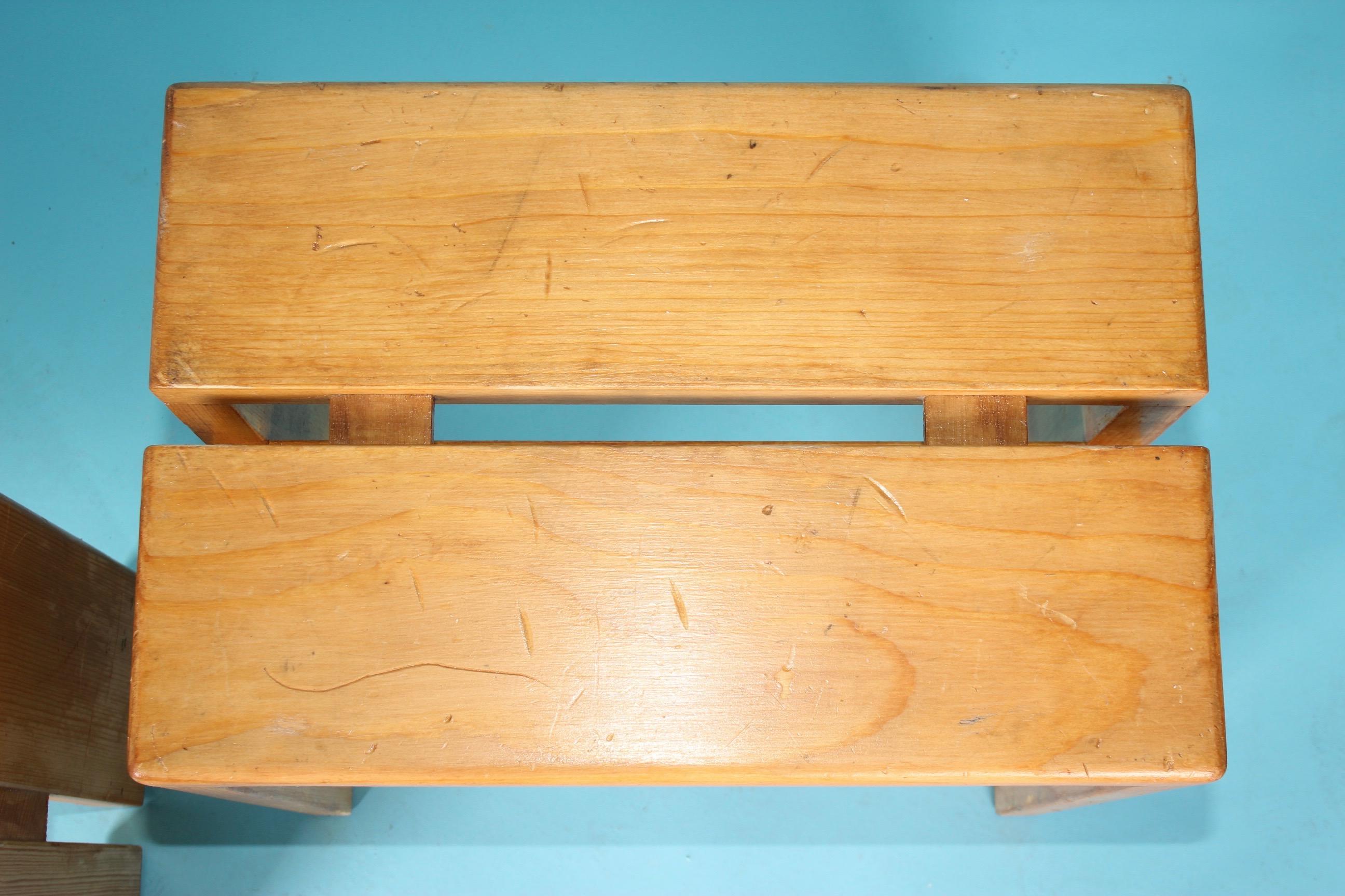 Charlotte Perriand Pair of Les Arcs Stools 1