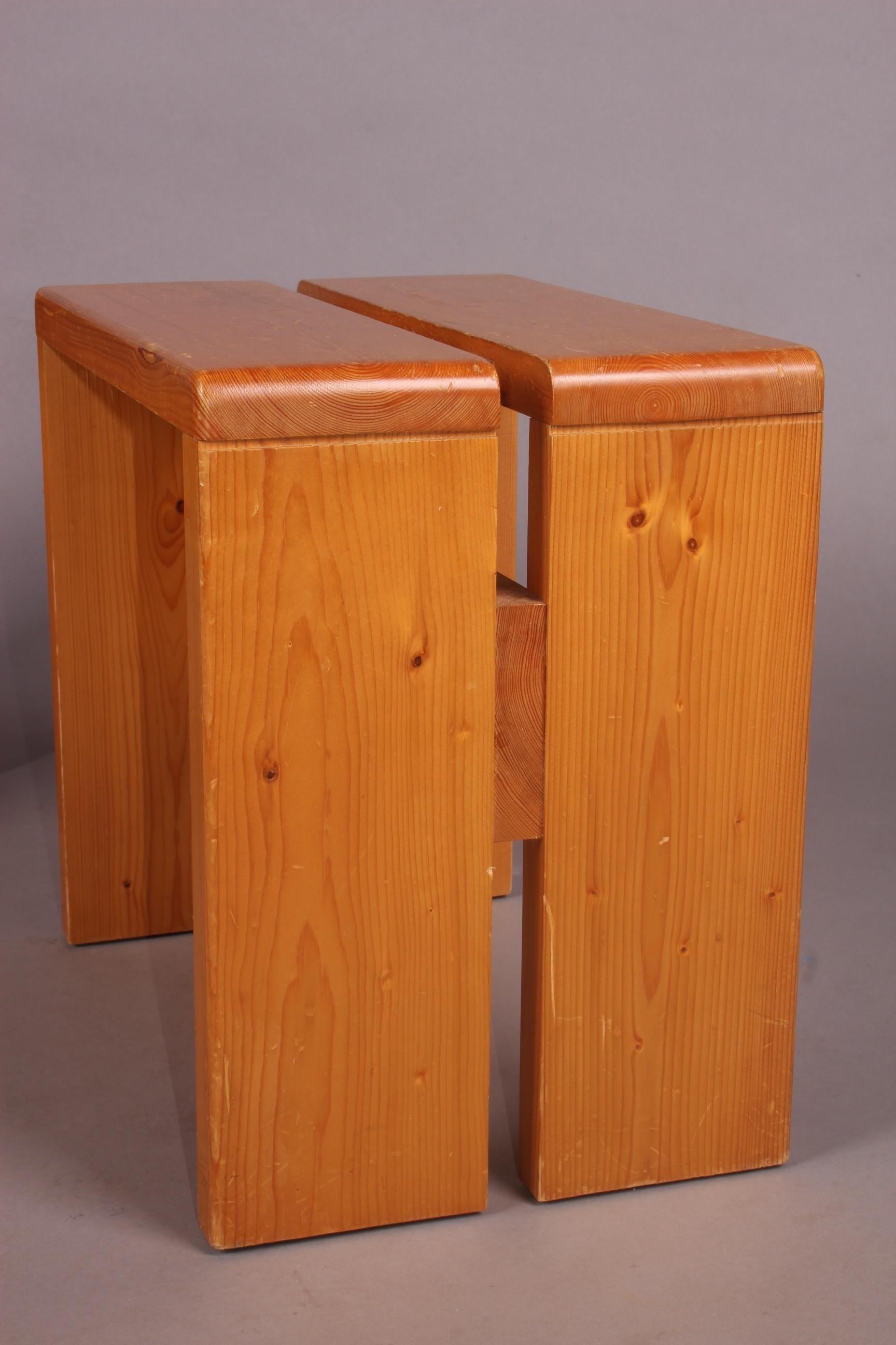 French Charlotte Perriand Pair of Stools for Les Arcs