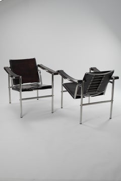 Charlotte Perriand, Pierre Jeanneret and Le Corbusier LC1 Armchairs