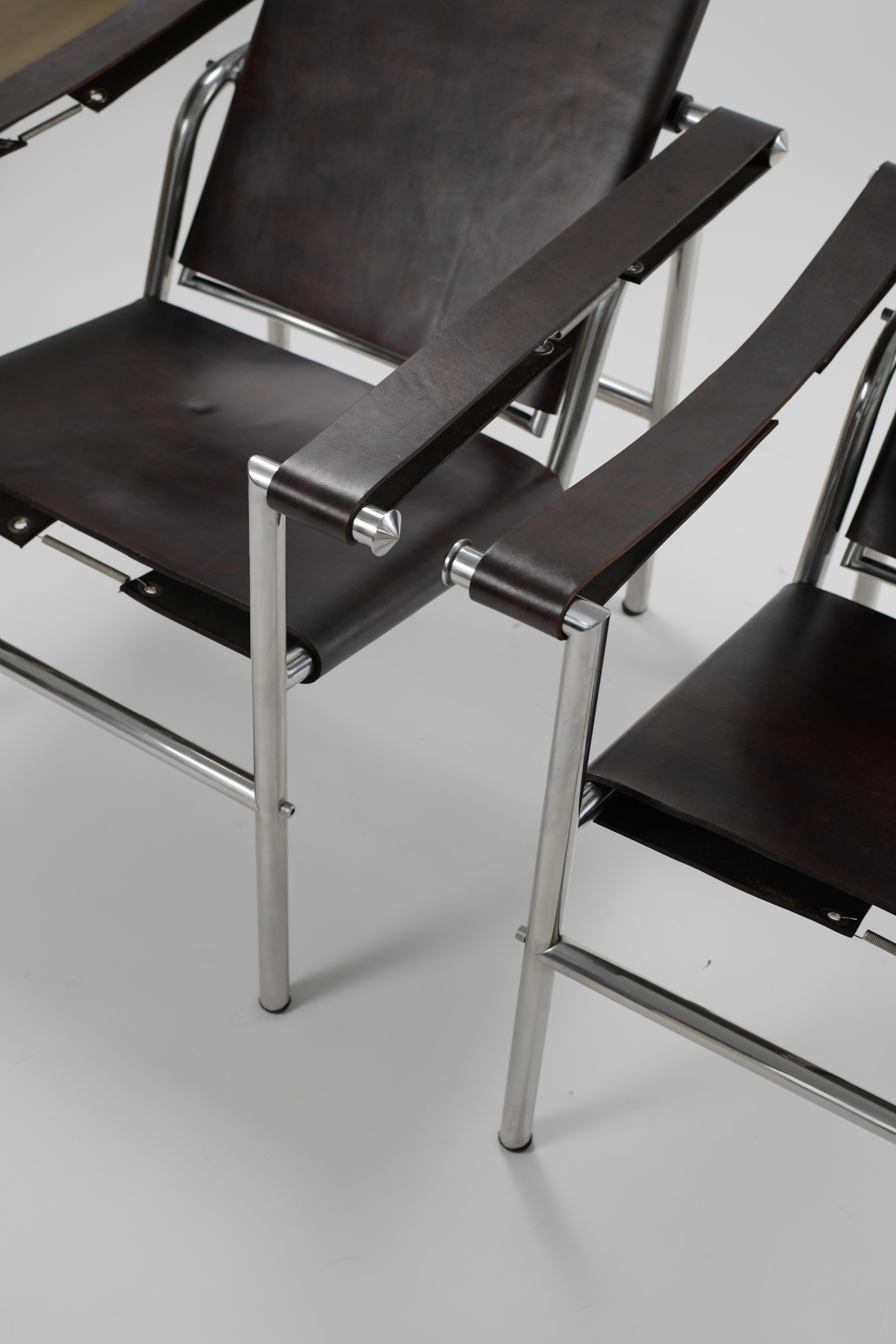 Charlotte Perriand, Pierre Jeanneret und Le Corbusier Sessel LC1  im Angebot 1