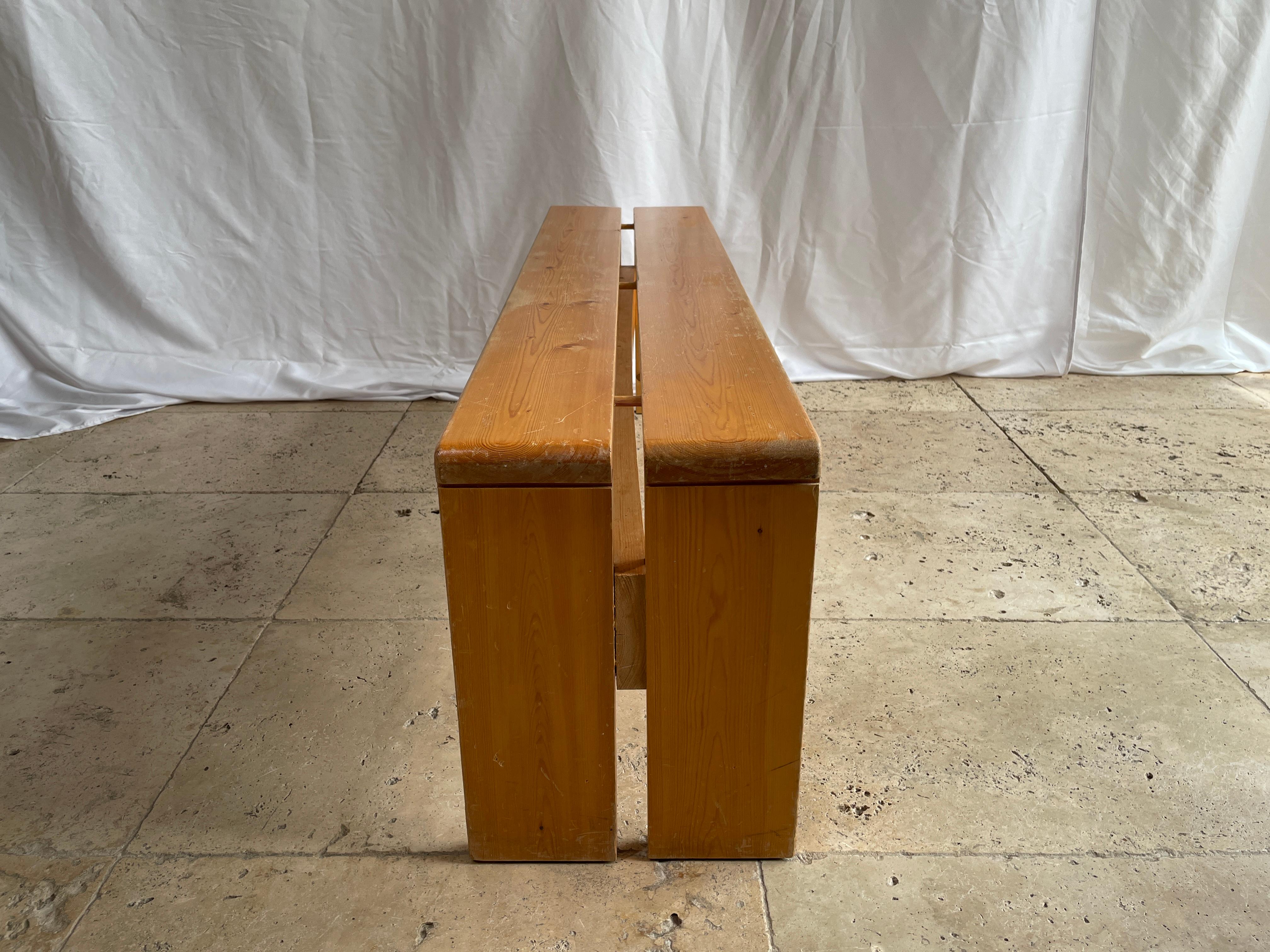 Mid-20th Century Charlotte Perriand Pine Bench for Les Arcs 1600, 1960, France