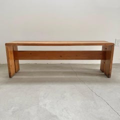 Charlotte Perriand Pine Bench for Les Arcs, 1970s France