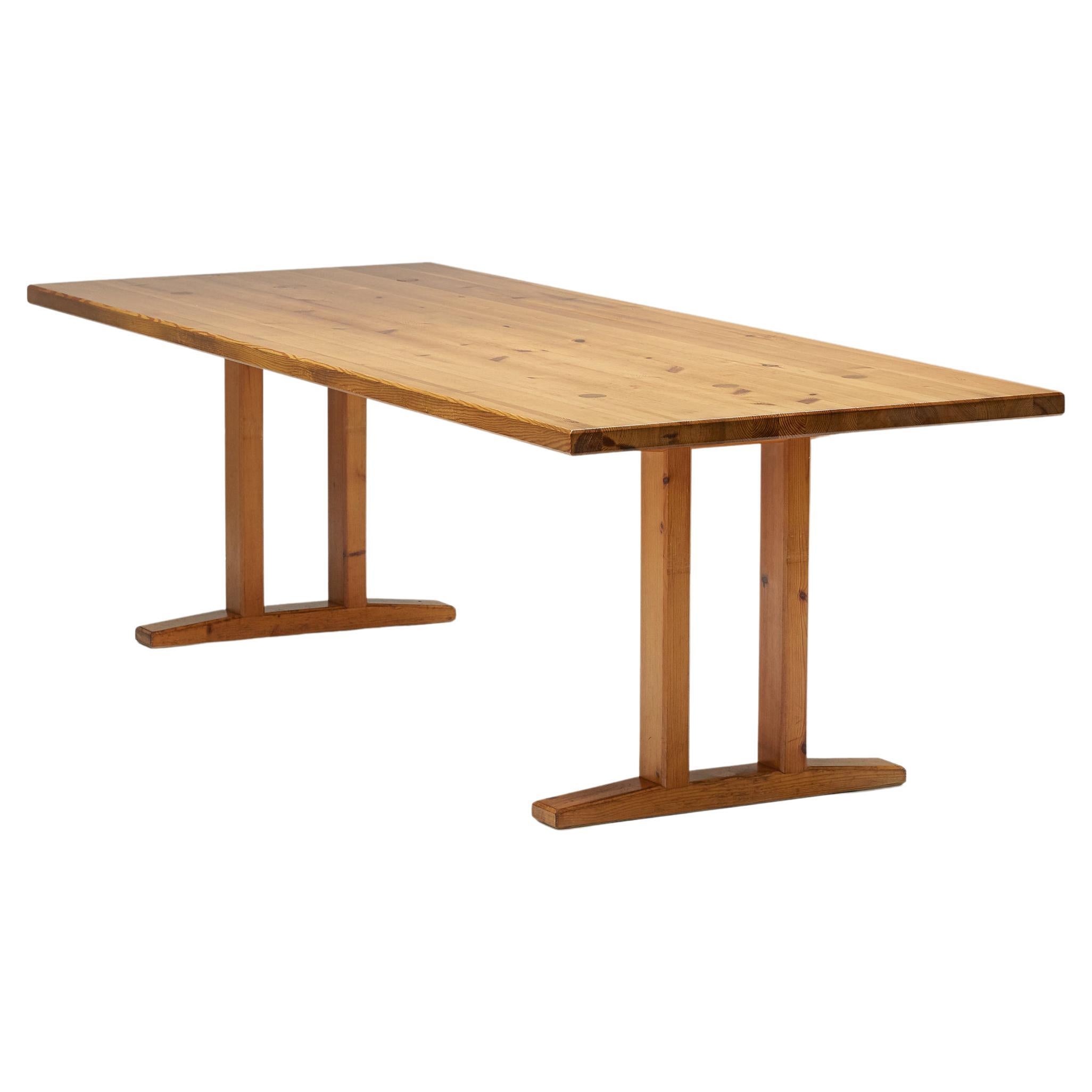 Charlotte Perriand Inspired Pine Dining Table