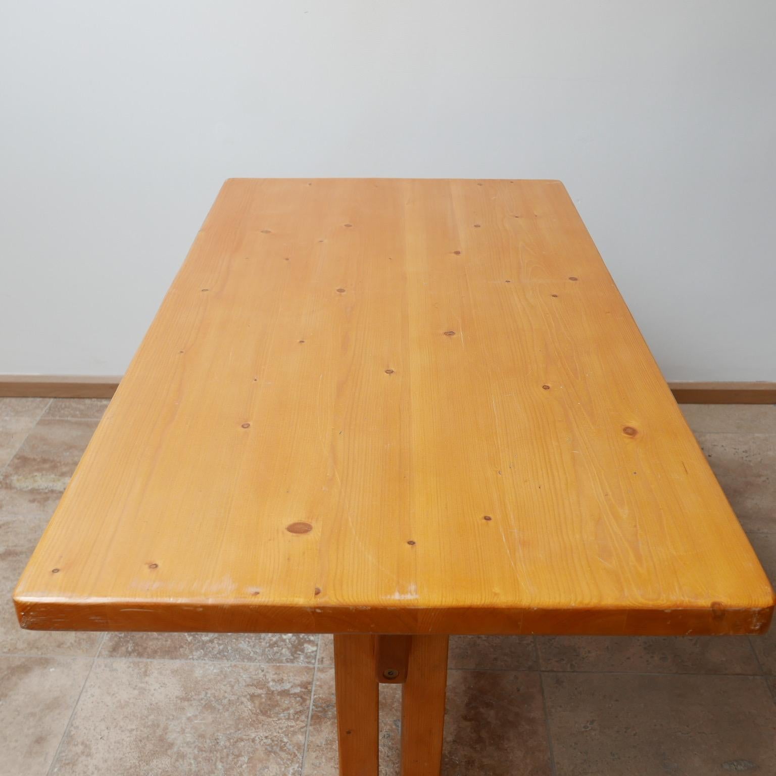 Charlotte Perriand Pine Midcentury French Dining Table or Desk 2