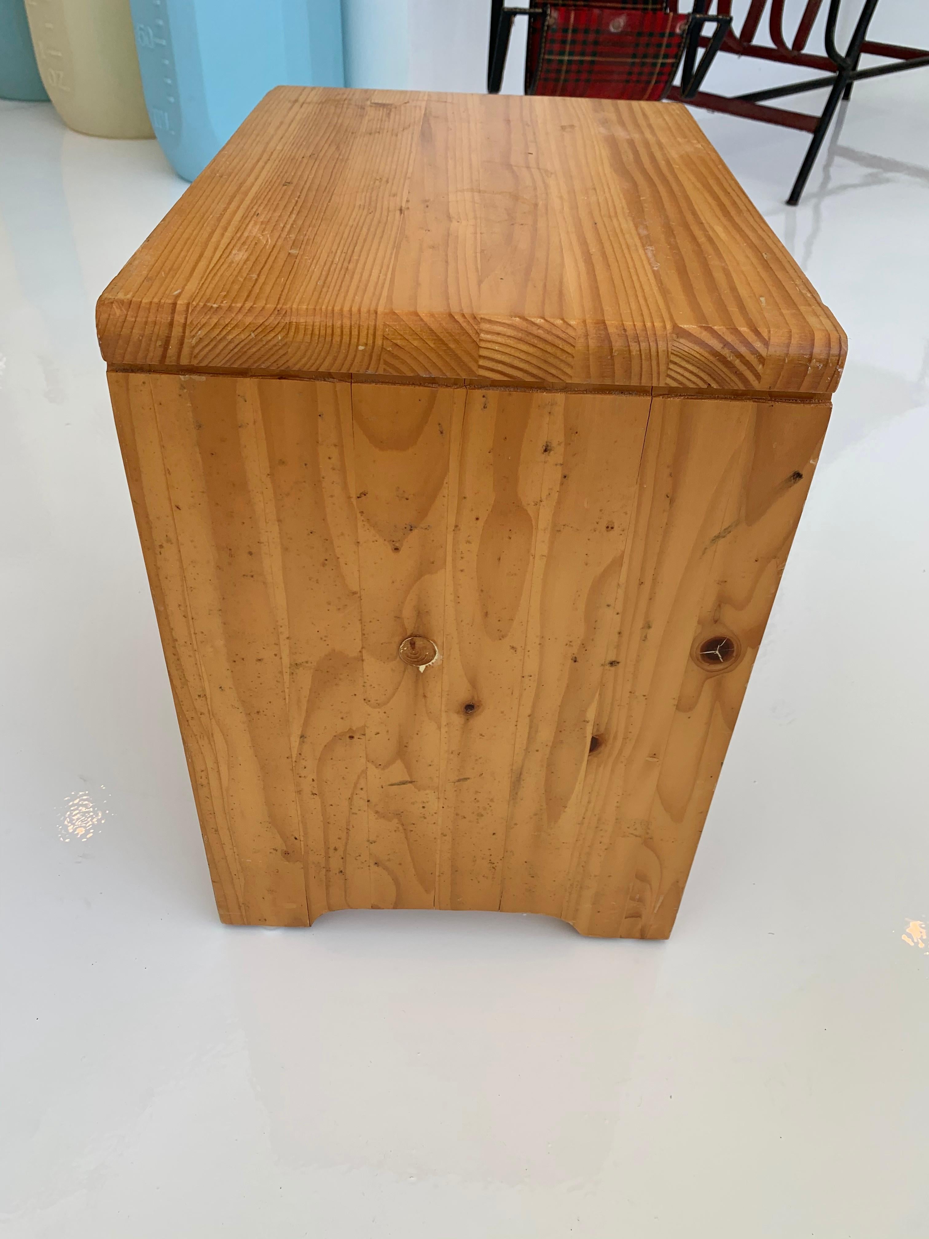 French Charlotte Perriand Pine Side Table for Les Arcs For Sale