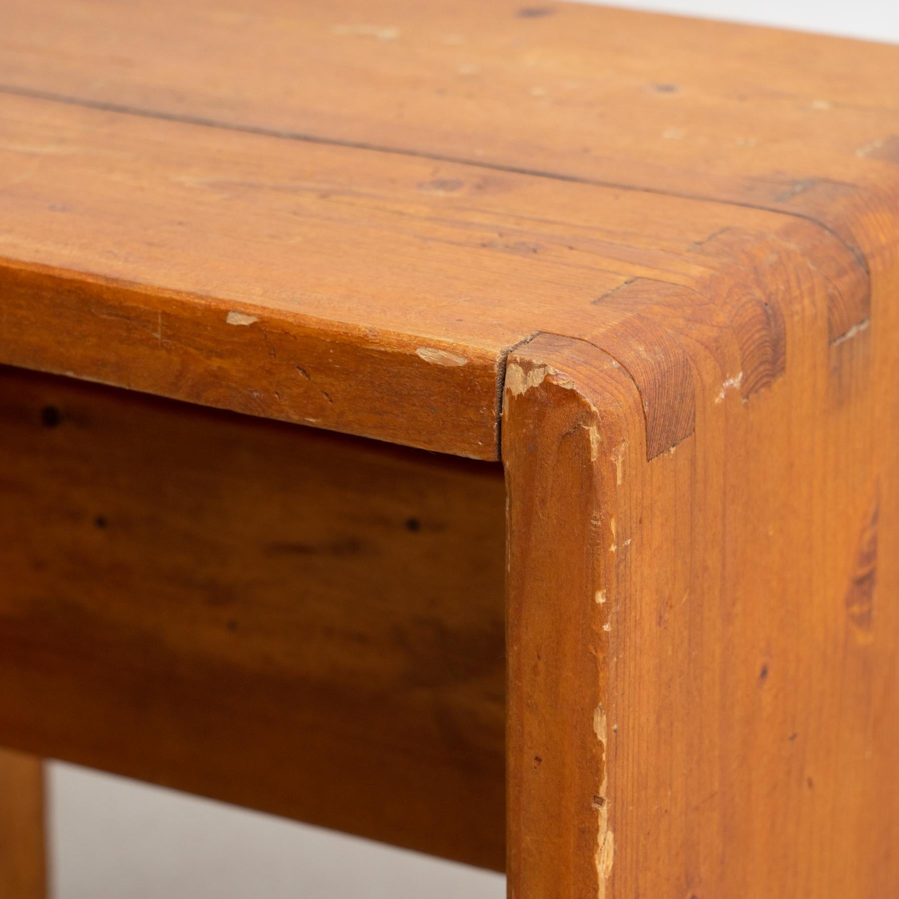 Charlotte Perriand Pine Wood Stool for Les Arcs, circa 1950 For Sale 4