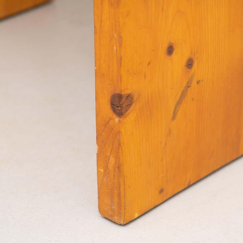 Charlotte Perriand Pine Wood Stool for Les Arcs, circa 1950 For Sale 9