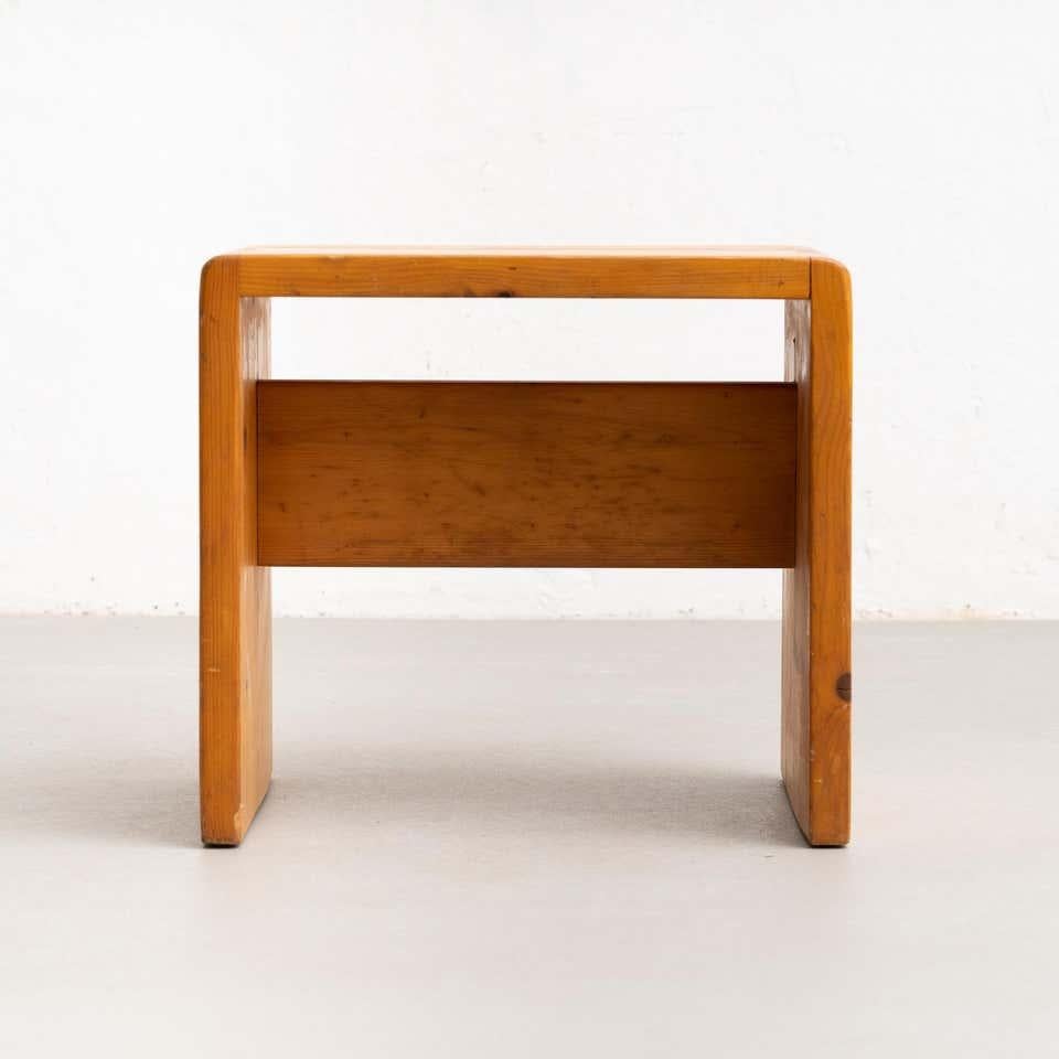 Charlotte Perriand Pine Wood Stool for Les Arcs, circa 1950 For Sale 2