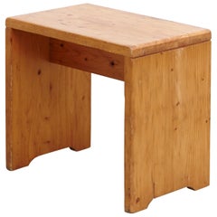 Charlotte Perriand Pine Wood Stool for Les Arcs, circa 1960