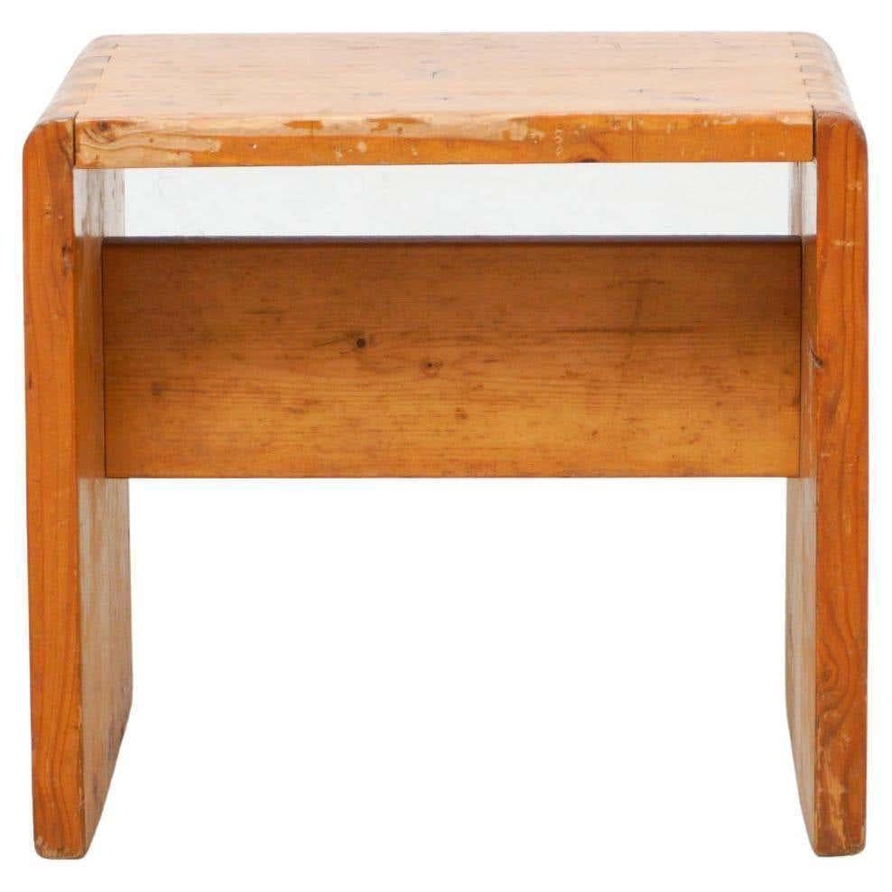 Charlotte Perriand Pine Wood Stool for Les Arcs For Sale 8
