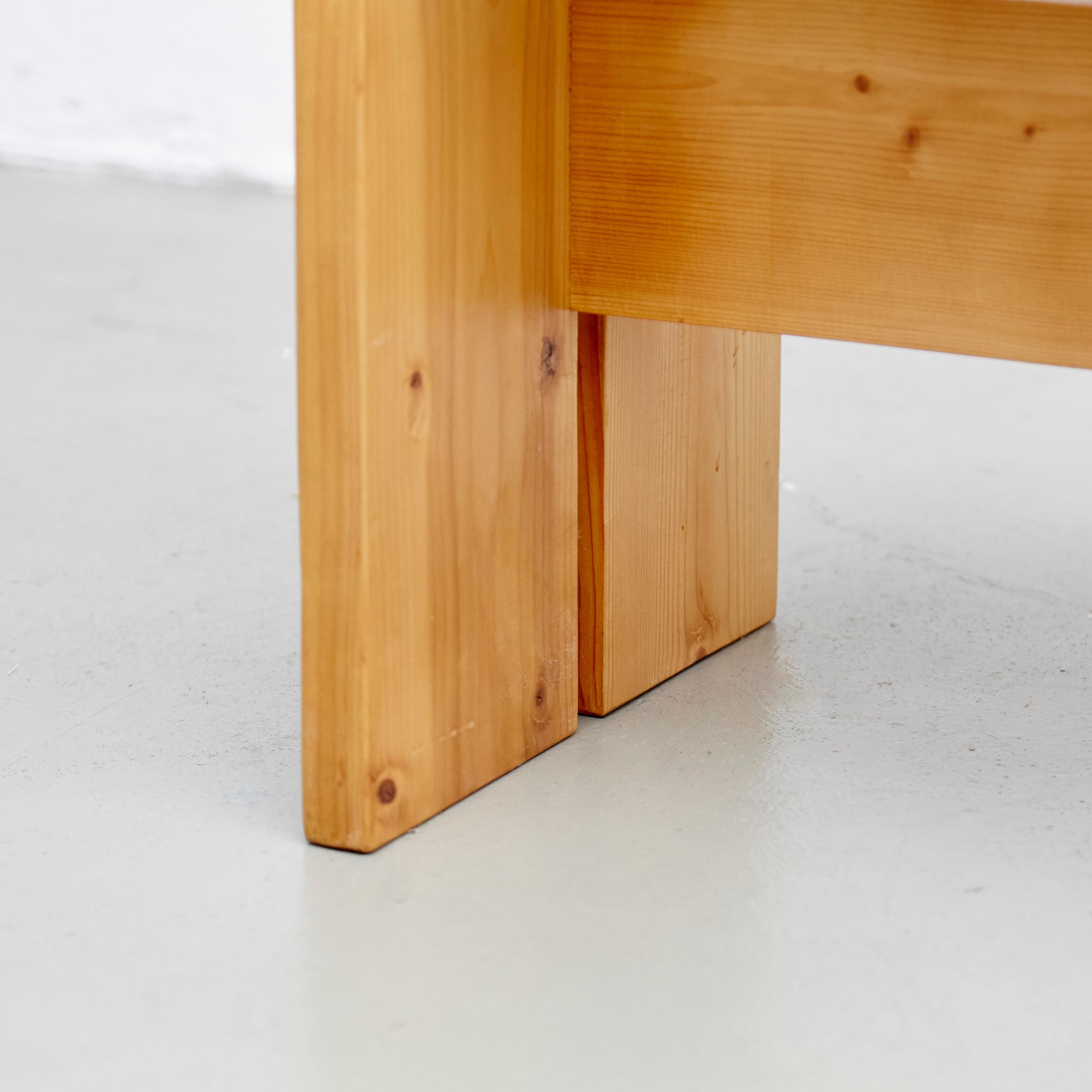 Charlotte Perriand Pine Wood Stool for Les Arcs 1